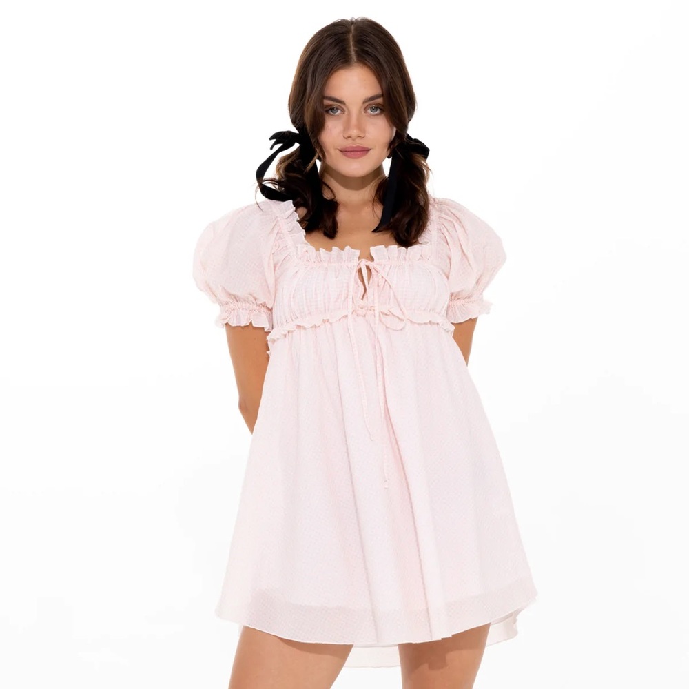 Kitteny Gatia Pink Gingham Dress